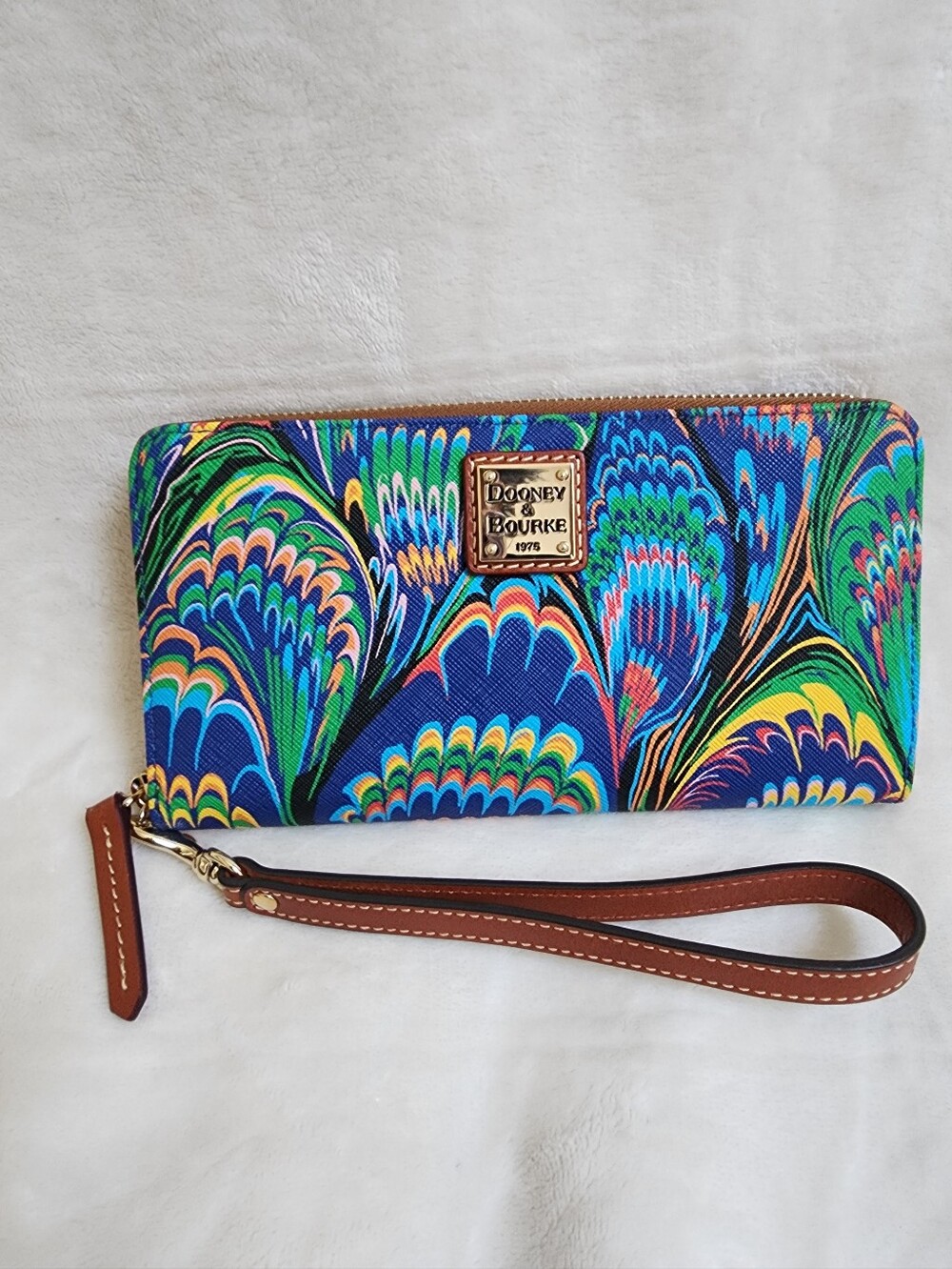 Dooney & Bourke Plumes Multicolor Wallet Wristlet